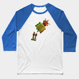 Broken Robot Ornament Baseball T-Shirt